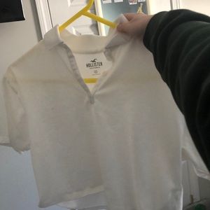 oversized cropped collard shirt